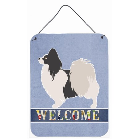 Carolines Treasures Papillon Welcome Wall or Door Hanging Prints BB8322DS1216